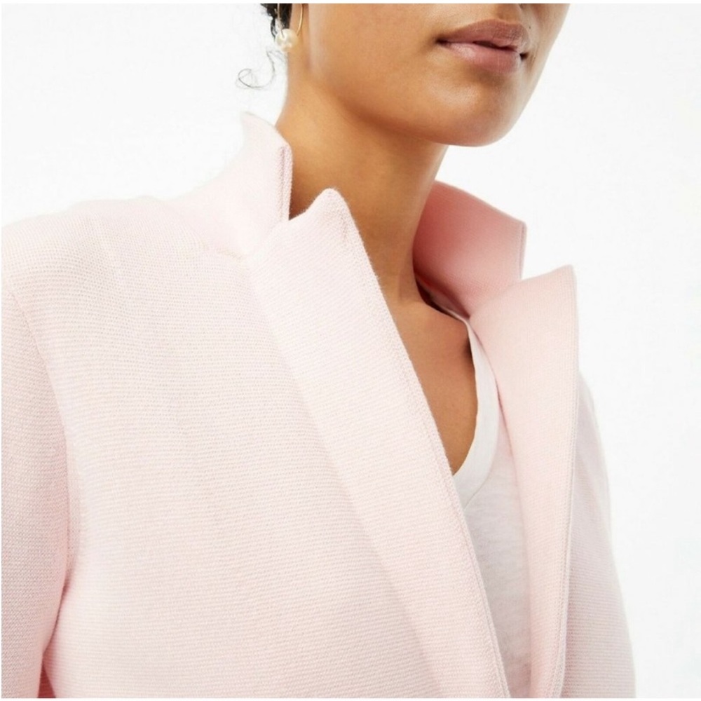 NWT J. Crew Schoolboy Single Breasted Sweater Blazer Knit Jacket Pink Medium - Picture 2 of 9